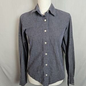 Rockies western plaid button front long sleeve top size small